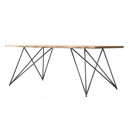 Rectangle Wood Color Dining Table Pine Solid Wood Table Glam with 4 Legs Black Without Chairs Clearhalo ' dining_table' 'Dining Tables & Seating' 'Dining Tables' 'furn' 'furn_dining_table' 'Furniture' 'furniture_dining_table' 'Kitchen & Dining Furniture' 'kitchen&dining_furn' 'kitchen' 'kitchen_dining_table' 3864351