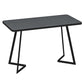 Industrial Wood Dinner Room Kitchen Table Sled Base Table for Dining Room Rectangle Black Without Chairs Clearhalo ' dining_table' 'Dining Tables & Seating' 'Dining Tables' 'furn' 'furn_dining_table' 'Furniture' 'furniture_dining_table' 'Kitchen & Dining Furniture' 'kitchen&dining_furn' 'kitchen' 'kitchen_dining_table' 3864376