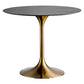 Round Two-Color Dining Table Sintered Stone Table Glam with Tulip Base Black Gold Clearhalo ' dining_table' 'Dining Tables & Seating' 'Dining Tables' 'furn' 'furn_dining_table' 'Furniture' 'furniture_dining_table' 'Kitchen & Dining Furniture' 'kitchen&dining_furn' 'kitchen' 'kitchen_dining_table' 3864401
