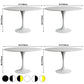 Round Two-Color Dining Table Sintered Stone Table Glam with Tulip Base Clearhalo ' dining_table' 'Dining Tables & Seating' 'Dining Tables' 'furn' 'furn_dining_table' 'Furniture' 'furniture_dining_table' 'Kitchen & Dining Furniture' 'kitchen&dining_furn' 'kitchen' 'kitchen_dining_table' 3864413