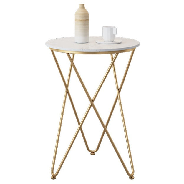 Traditional Luxury Stone Dinette Table Round Tripod Base Dining Table for Home Gold Without Chairs Clearhalo ' dining_table' 'Dining Tables & Seating' 'Dining Tables' 'furn' 'furn_dining_table' 'Furniture' 'furniture_dining_table' 'Kitchen & Dining Furniture' 'kitchen&dining_furn' 'kitchen' 'kitchen_dining_table' 3864418