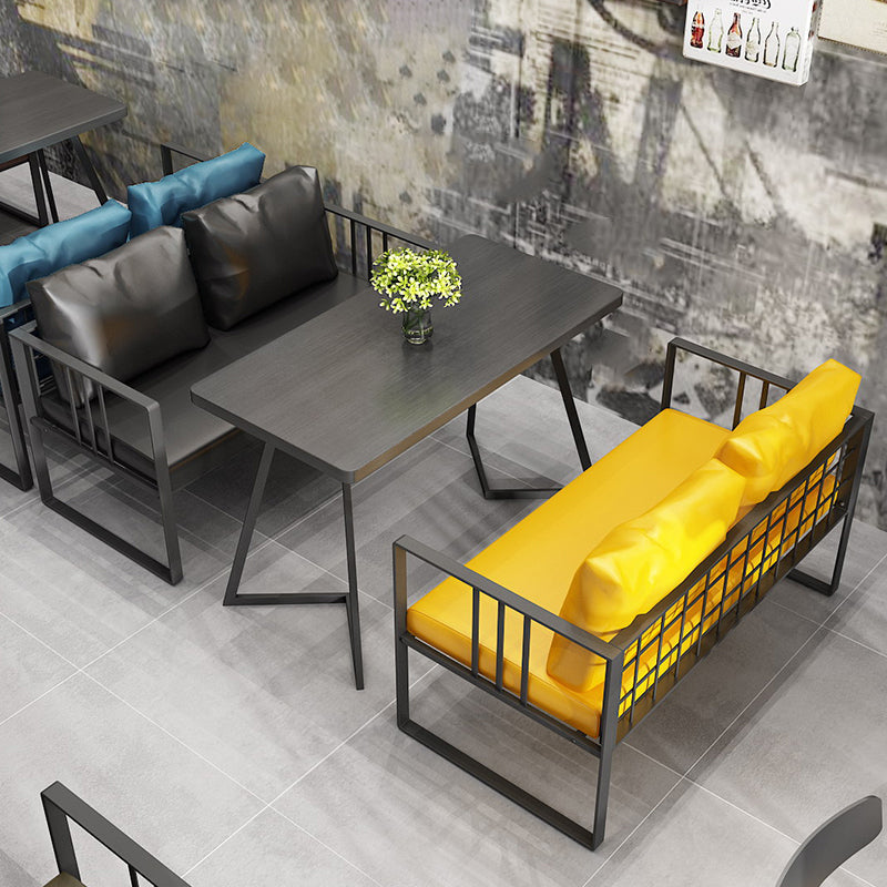 Industrial Dining Room Table Solid Wood Table with Double Metal Pedestal Clearhalo ' dining_table' 'Dining Tables & Seating' 'Dining Tables' 'furn' 'furn_dining_table' 'Furniture' 'furniture_dining_table' 'Kitchen & Dining Furniture' 'kitchen&dining_furn' 'kitchen' 'kitchen_dining_table' 3864421