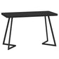 Industrial Dining Room Table Solid Wood Table with Double Metal Pedestal Black 47.2"L x 23.6"W x 29.5"H Without Chairs Clearhalo ' dining_table' 'Dining Tables & Seating' 'Dining Tables' 'furn' 'furn_dining_table' 'Furniture' 'furniture_dining_table' 'Kitchen & Dining Furniture' 'kitchen&dining_furn' 'kitchen' 'kitchen_dining_table' 3864428