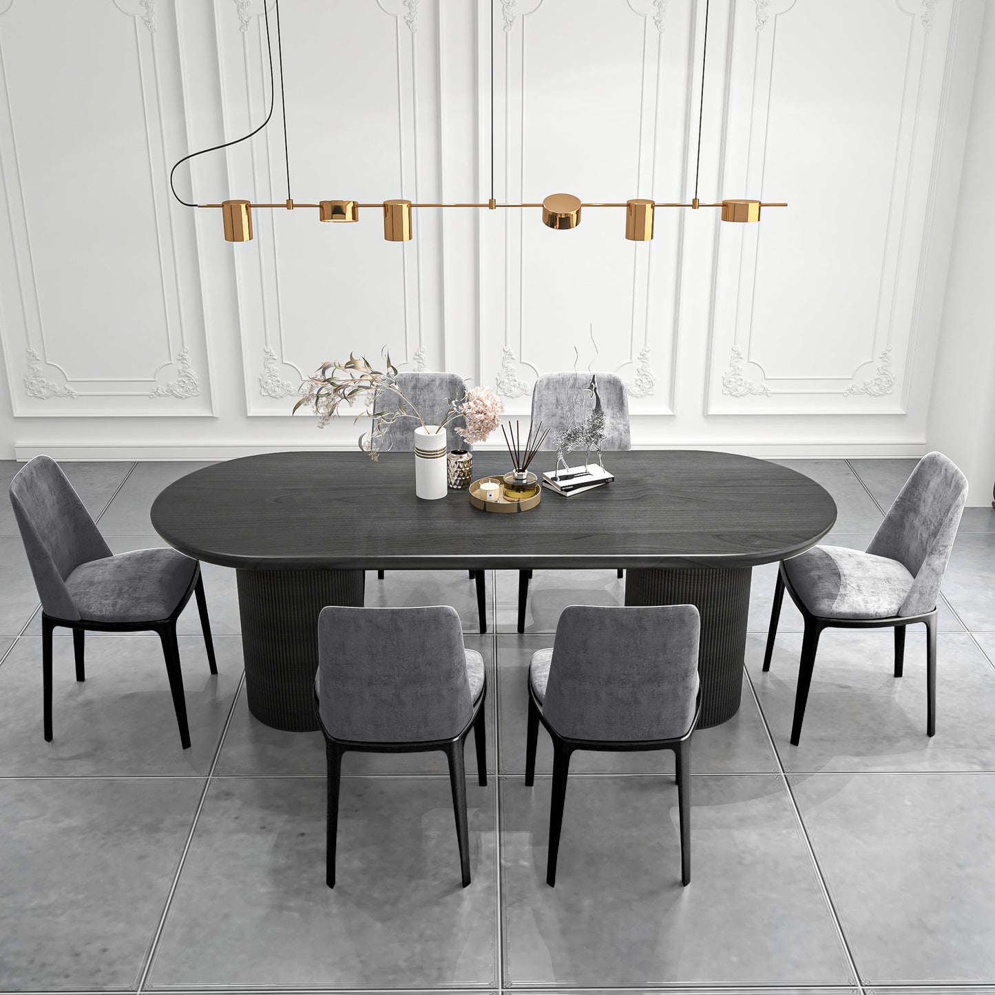 Solid Wood Contemporary Oval Dining Table Wood Top Dining Table for Kitchen Clearhalo ' dining_table' 'Dining Tables & Seating' 'Dining Tables' 'furn' 'furn_dining_table' 'Furniture' 'furniture_dining_table' 'Kitchen & Dining Furniture' 'kitchen&dining_furn' 'kitchen' 'kitchen_dining_table' 3864437