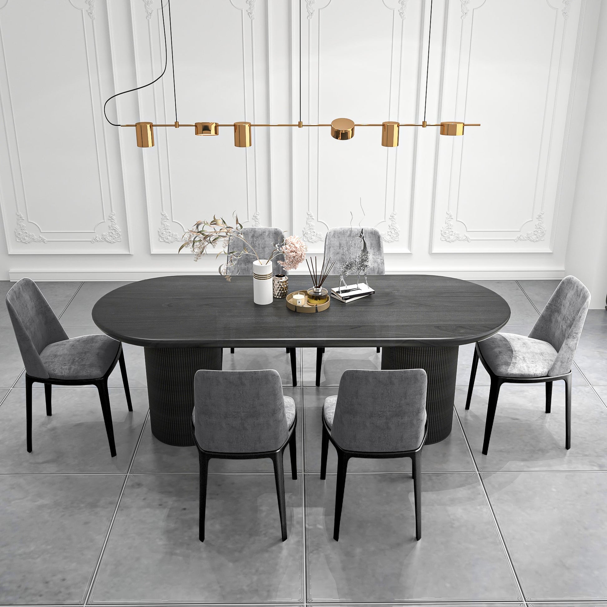 Solid Wood Contemporary Oval Dining Table Wood Top Dining Table for Kitchen Clearhalo ' dining_table' 'Dining Tables & Seating' 'Dining Tables' 'furn' 'furn_dining_table' 'Furniture' 'furniture_dining_table' 'Kitchen & Dining Furniture' 'kitchen&dining_furn' 'kitchen' 'kitchen_dining_table' 3864437