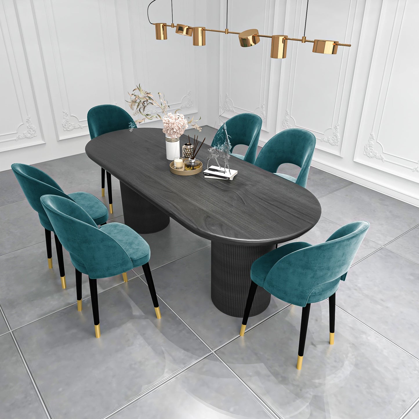 Solid Wood Contemporary Oval Dining Table Wood Top Dining Table for Kitchen Clearhalo ' dining_table' 'Dining Tables & Seating' 'Dining Tables' 'furn' 'furn_dining_table' 'Furniture' 'furniture_dining_table' 'Kitchen & Dining Furniture' 'kitchen&dining_furn' 'kitchen' 'kitchen_dining_table' 3864439