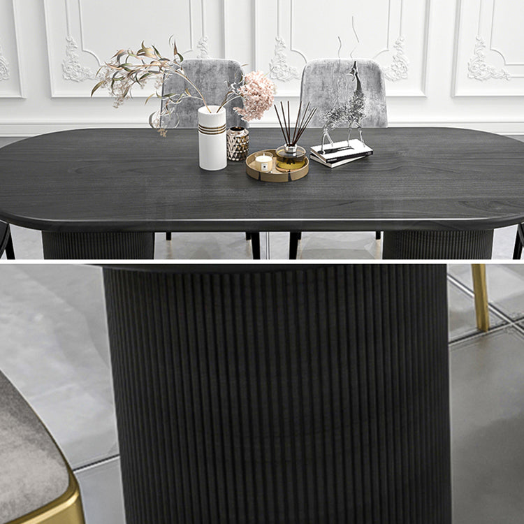 Solid Wood Contemporary Oval Dining Table Wood Top Dining Table for Kitchen Clearhalo ' dining_table' 'Dining Tables & Seating' 'Dining Tables' 'furn' 'furn_dining_table' 'Furniture' 'furniture_dining_table' 'Kitchen & Dining Furniture' 'kitchen&dining_furn' 'kitchen' 'kitchen_dining_table' 3864442