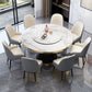 Glam Sintered Stone Round Shape Dining Table Kitchen Standard Dining Table with Pedestal Base Clearhalo ' dining_table' 'Dining Tables & Seating' 'Dining Tables' 'furn' 'furn_dining_table' 'Furniture' 'furniture_dining_table' 'Kitchen & Dining Furniture' 'kitchen&dining_furn' 'kitchen' 'kitchen_dining_table' 3864449