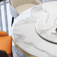 Glam Sintered Stone Round Shape Dining Table Kitchen Standard Dining Table with Pedestal Base Clearhalo ' dining_table' 'Dining Tables & Seating' 'Dining Tables' 'furn' 'furn_dining_table' 'Furniture' 'furniture_dining_table' 'Kitchen & Dining Furniture' 'kitchen&dining_furn' 'kitchen' 'kitchen_dining_table' 3864452