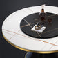 Glam Sintered Stone Round Shape Dining Table Kitchen Standard Dining Table with Pedestal Base Clearhalo ' dining_table' 'Dining Tables & Seating' 'Dining Tables' 'furn' 'furn_dining_table' 'Furniture' 'furniture_dining_table' 'Kitchen & Dining Furniture' 'kitchen&dining_furn' 'kitchen' 'kitchen_dining_table' 3864454