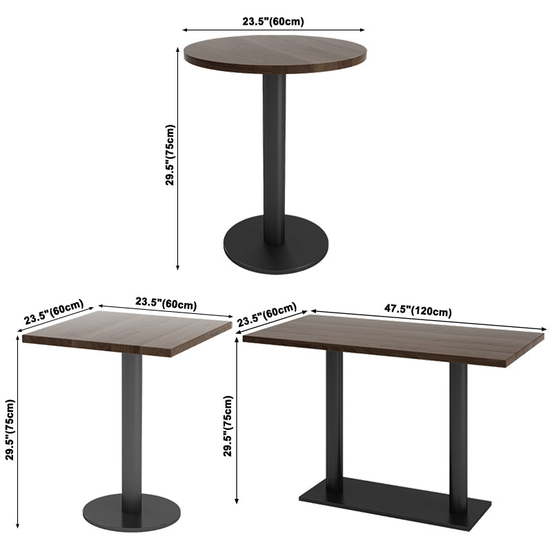 Industrial Brown Dinner Room Kitchen Table Solid Wood Top Table with Metal Base for Dining Room Clearhalo ' dining_table' 'Dining Tables & Seating' 'Dining Tables' 'furn' 'furn_dining_table' 'Furniture' 'furniture_dining_table' 'Kitchen & Dining Furniture' 'kitchen&dining_furn' 'kitchen' 'kitchen_dining_table' 3864465