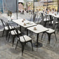 Industrial Dining Room Table White Sintered Stone Table with Black Metal Base Clearhalo ' dining_table' 'Dining Tables & Seating' 'Dining Tables' 'furn' 'furn_dining_table' 'Furniture' 'furniture_dining_table' 'Kitchen & Dining Furniture' 'kitchen&dining_furn' 'kitchen' 'kitchen_dining_table' 3864467