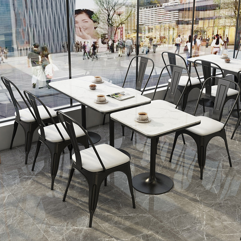 Industrial Dining Room Table White Sintered Stone Table with Black Metal Base Clearhalo ' dining_table' 'Dining Tables & Seating' 'Dining Tables' 'furn' 'furn_dining_table' 'Furniture' 'furniture_dining_table' 'Kitchen & Dining Furniture' 'kitchen&dining_furn' 'kitchen' 'kitchen_dining_table' 3864467