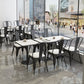 Industrial Dining Room Table White Sintered Stone Table with Black Metal Base Clearhalo ' dining_table' 'Dining Tables & Seating' 'Dining Tables' 'furn' 'furn_dining_table' 'Furniture' 'furniture_dining_table' 'Kitchen & Dining Furniture' 'kitchen&dining_furn' 'kitchen' 'kitchen_dining_table' 3864468