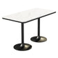 Industrial Dining Room Table White Sintered Stone Table with Black Metal Base Rectangle Without Chairs Clearhalo ' dining_table' 'Dining Tables & Seating' 'Dining Tables' 'furn' 'furn_dining_table' 'Furniture' 'furniture_dining_table' 'Kitchen & Dining Furniture' 'kitchen&dining_furn' 'kitchen' 'kitchen_dining_table' 3864471