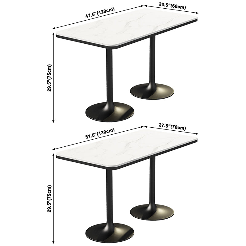 Industrial Dining Room Table White Sintered Stone Table with Black Metal Base Clearhalo ' dining_table' 'Dining Tables & Seating' 'Dining Tables' 'furn' 'furn_dining_table' 'Furniture' 'furniture_dining_table' 'Kitchen & Dining Furniture' 'kitchen&dining_furn' 'kitchen' 'kitchen_dining_table' 3864475