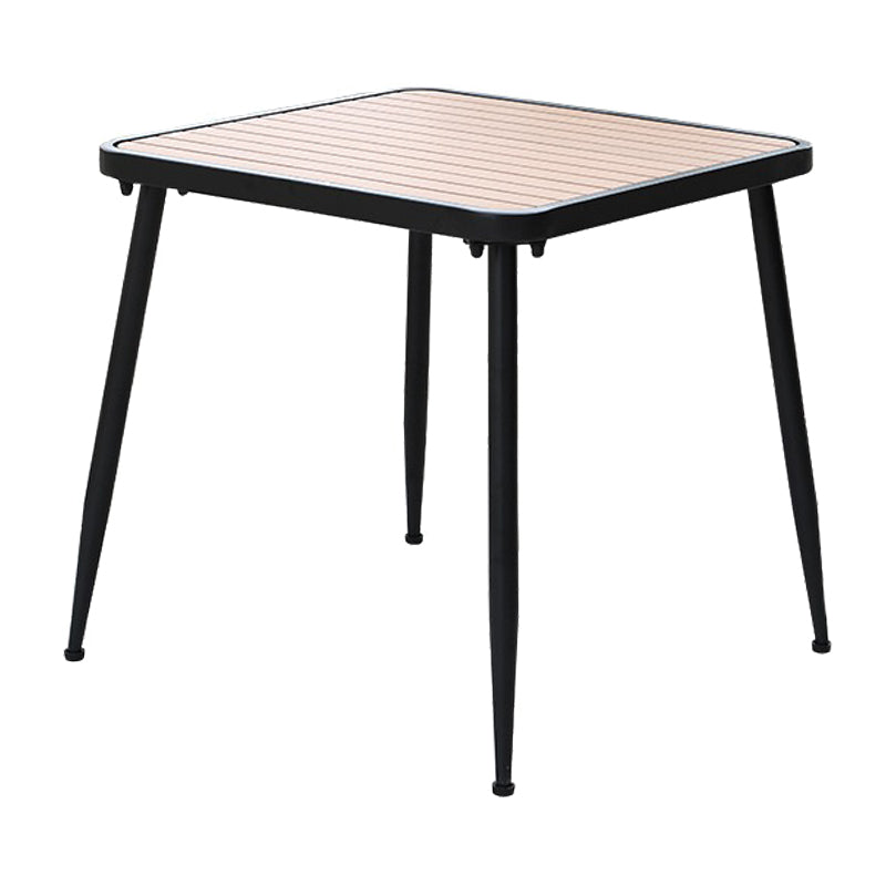 Industrial Style Dining Table 4 Metal Base Table for Home Kitchen Dinner Black 29.5"L x 29.5"W x 29.5"H Without Chairs Clearhalo ' dining_table' 'Dining Tables & Seating' 'Dining Tables' 'furn' 'furn_dining_table' 'Furniture' 'furniture_dining_table' 'Kitchen & Dining Furniture' 'kitchen&dining_furn' 'kitchen' 'kitchen_dining_table' 3864488
