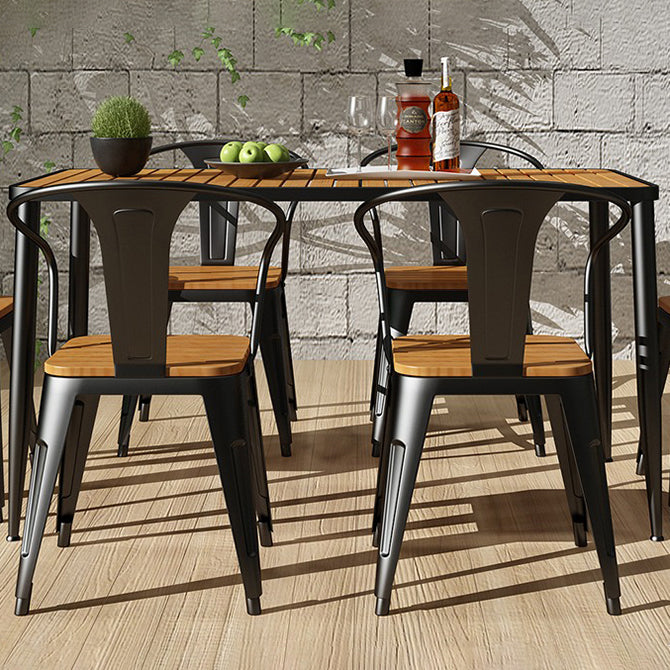 Industrial Style Dining Table 4 Metal Base Table for Home Kitchen Dinner Clearhalo ' dining_table' 'Dining Tables & Seating' 'Dining Tables' 'furn' 'furn_dining_table' 'Furniture' 'furniture_dining_table' 'Kitchen & Dining Furniture' 'kitchen&dining_furn' 'kitchen' 'kitchen_dining_table' 3864495