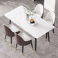 Industrial Home Sintered Stone Dining Table 4 Legs Base Rectangle Table Clearhalo ' dining_table' 'Dining Tables & Seating' 'Dining Tables' 'furn' 'furn_dining_table' 'Furniture' 'furniture_dining_table' 'Kitchen & Dining Furniture' 'kitchen&dining_furn' 'kitchen' 'kitchen_dining_table' 3864503