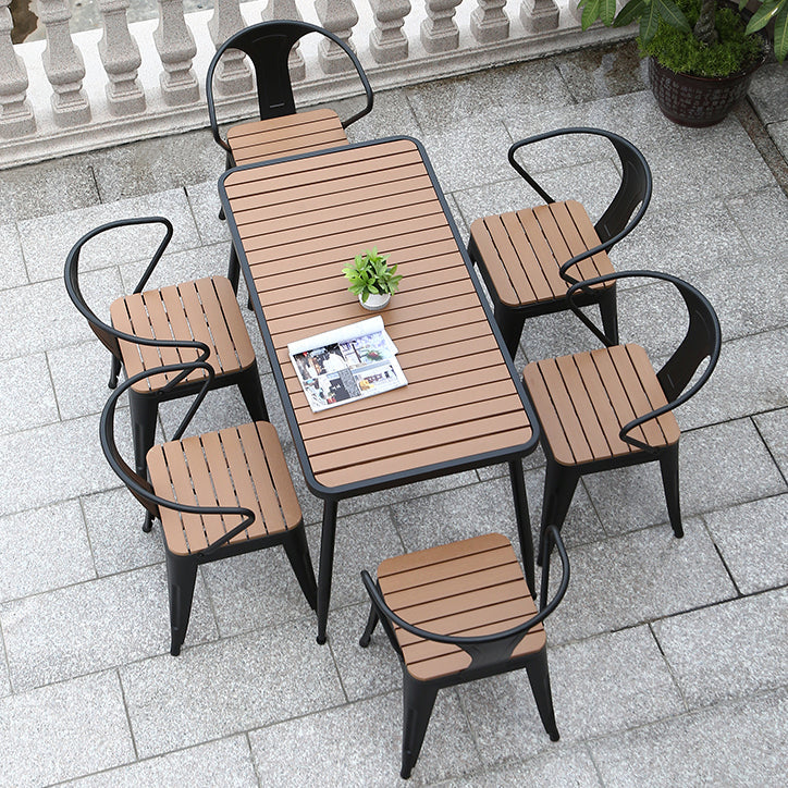 Industrial Dining Room Table 4 Metal Base Table for Home Kitchen Dinner Clearhalo ' dining_table' 'Dining Tables & Seating' 'Dining Tables' 'furn' 'furn_dining_table' 'Furniture' 'furniture_dining_table' 'Kitchen & Dining Furniture' 'kitchen&dining_furn' 'kitchen' 'kitchen_dining_table' 3864520