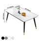 Industrial Style Home Sintered Stone Dining Table Rectangle Table with 4 Legs Carbon Steel Base Clearhalo ' dining_table' 'Dining Tables & Seating' 'Dining Tables' 'furn' 'furn_dining_table' 'Furniture' 'furniture_dining_table' 'Kitchen & Dining Furniture' 'kitchen&dining_furn' 'kitchen' 'kitchen_dining_table' 3864545