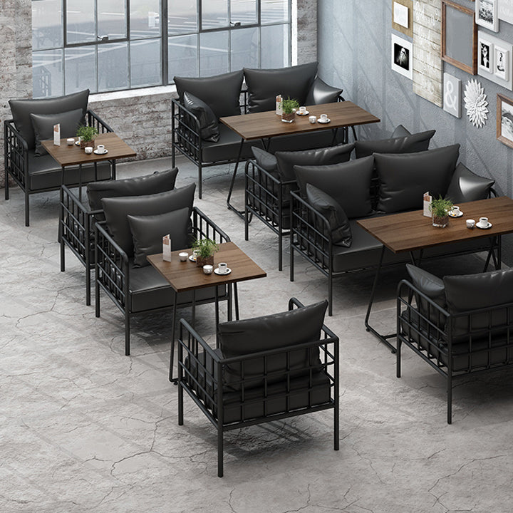 Industrial Solid Wood Dinner Room Kitchen Table Brown Sled Table for Dining Room Clearhalo ' dining_table' 'Dining Tables & Seating' 'Dining Tables' 'furn' 'furn_dining_table' 'Furniture' 'furniture_dining_table' 'Kitchen & Dining Furniture' 'kitchen&dining_furn' 'kitchen' 'kitchen_dining_table' 3864553