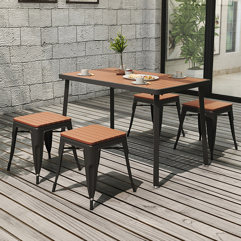 Industrial Style Dining Room Table 4 Metal Base Table for Home Kitchen Dinner Clearhalo ' dining_table' 'Dining Tables & Seating' 'Dining Tables' 'furn' 'furn_dining_table' 'Furniture' 'furniture_dining_table' 'Kitchen & Dining Furniture' 'kitchen&dining_furn' 'kitchen' 'kitchen_dining_table' 3864568