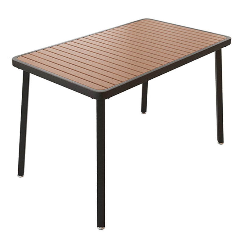 Industrial Style Dining Room Table 4 Metal Base Table for Home Kitchen Dinner Black Without Chairs Clearhalo ' dining_table' 'Dining Tables & Seating' 'Dining Tables' 'furn' 'furn_dining_table' 'Furniture' 'furniture_dining_table' 'Kitchen & Dining Furniture' 'kitchen&dining_furn' 'kitchen' 'kitchen_dining_table' 3864570