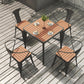 Industrial Style Dining Room Table 4 Metal Base Table for Home Kitchen Dinner Clearhalo ' dining_table' 'Dining Tables & Seating' 'Dining Tables' 'furn' 'furn_dining_table' 'Furniture' 'furniture_dining_table' 'Kitchen & Dining Furniture' 'kitchen&dining_furn' 'kitchen' 'kitchen_dining_table' 3864572