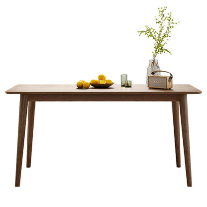 Rectangle Ash Wood Table Modern Dining Table in Walnut with 4 Legs for Restaurant Without Chairs Clearhalo ' dining_table' 'Dining Tables & Seating' 'Dining Tables' 'furn' 'furn_dining_table' 'Furniture' 'furniture_dining_table' 'Kitchen & Dining Furniture' 'kitchen&dining_furn' 'kitchen' 'kitchen_dining_table' 3864581