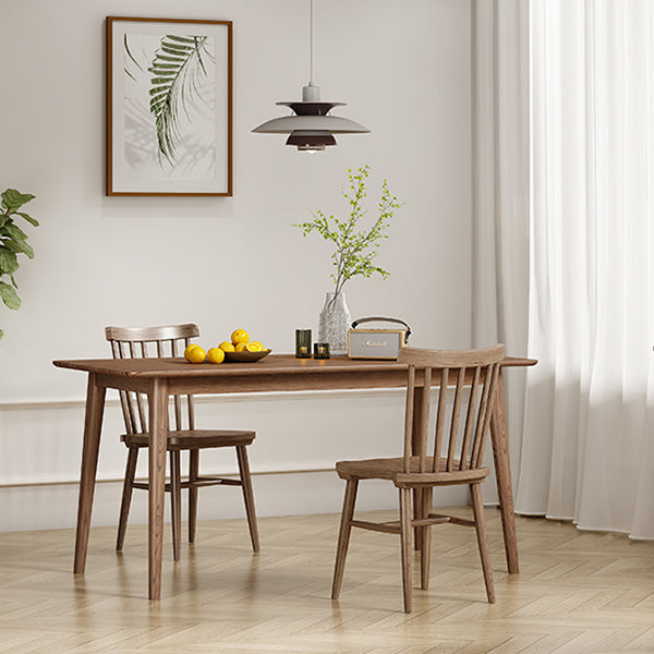 Rectangle Ash Wood Table Modern Dining Table in Walnut with 4 Legs for Restaurant Clearhalo ' dining_table' 'Dining Tables & Seating' 'Dining Tables' 'furn' 'furn_dining_table' 'Furniture' 'furniture_dining_table' 'Kitchen & Dining Furniture' 'kitchen&dining_furn' 'kitchen' 'kitchen_dining_table' 3864588