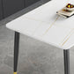 Rectangle Industrial Sintered Stone Dining Table 4 Legs Carbon Steel Base Table for Home Clearhalo ' dining_table' 'Dining Tables & Seating' 'Dining Tables' 'furn' 'furn_dining_table' 'Furniture' 'furniture_dining_table' 'Kitchen & Dining Furniture' 'kitchen&dining_furn' 'kitchen' 'kitchen_dining_table' 3864598