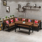 Industrial Solid Wood Dinner Room Kitchen Table Brown Table with Black Frame for Dining Room Clearhalo ' dining_table' 'Dining Tables & Seating' 'Dining Tables' 'furn' 'furn_dining_table' 'Furniture' 'furniture_dining_table' 'Kitchen & Dining Furniture' 'kitchen&dining_furn' 'kitchen' 'kitchen_dining_table' 3864620