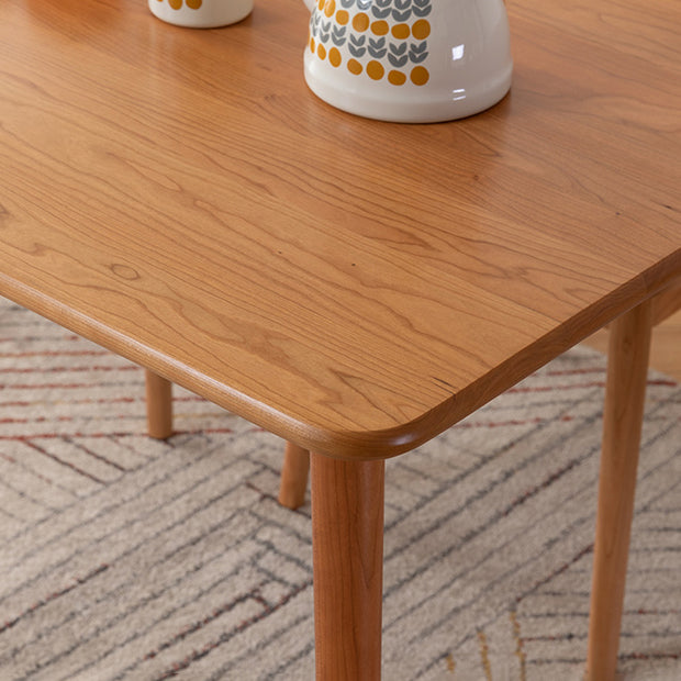 Rectangle Cherry Wood Table Modern Dining Table with 4 Legs for Restaurant Clearhalo ' dining_table' 'Dining Tables & Seating' 'Dining Tables' 'furn' 'furn_dining_table' 'Furniture' 'furniture_dining_table' 'Kitchen & Dining Furniture' 'kitchen&dining_furn' 'kitchen' 'kitchen_dining_table' 3864639