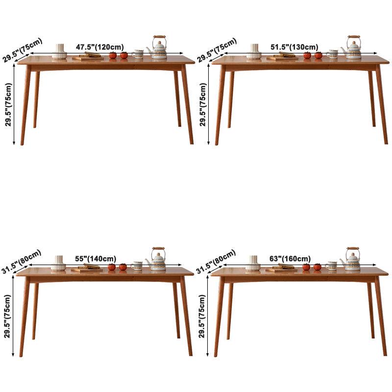 Rectangle Cherry Wood Table Modern Dining Table with 4 Legs for Restaurant Clearhalo ' dining_table' 'Dining Tables & Seating' 'Dining Tables' 'furn' 'furn_dining_table' 'Furniture' 'furniture_dining_table' 'Kitchen & Dining Furniture' 'kitchen&dining_furn' 'kitchen' 'kitchen_dining_table' 3864642