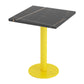 Industrial Style Sintered Stone Dinner Room Kitchen Table Black Top Table with Yellow Frame Square Without Chairs Clearhalo ' dining_table' 'Dining Tables & Seating' 'Dining Tables' 'furn' 'furn_dining_table' 'Furniture' 'furniture_dining_table' 'Kitchen & Dining Furniture' 'kitchen&dining_furn' 'kitchen' 'kitchen_dining_table' 3864650