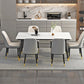 Rectangle Industrial Sintered Stone Dining Table 4 Legs Base Table for Home Clearhalo ' dining_table' 'Dining Tables & Seating' 'Dining Tables' 'furn' 'furn_dining_table' 'Furniture' 'furniture_dining_table' 'Kitchen & Dining Furniture' 'kitchen&dining_furn' 'kitchen' 'kitchen_dining_table' 3864656