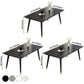 Rectangle Industrial Sintered Stone Dining Table 4 Legs Base Table for Home Clearhalo ' dining_table' 'Dining Tables & Seating' 'Dining Tables' 'furn' 'furn_dining_table' 'Furniture' 'furniture_dining_table' 'Kitchen & Dining Furniture' 'kitchen&dining_furn' 'kitchen' 'kitchen_dining_table' 3864662