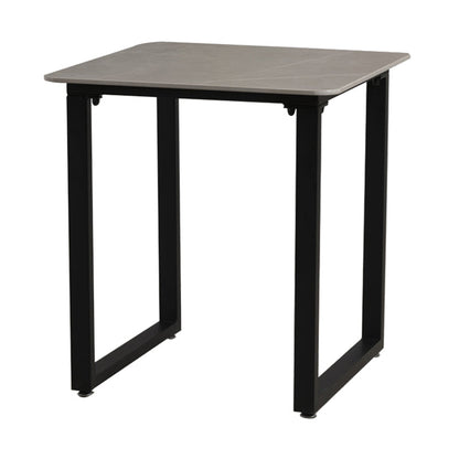 Industrial Style Grey Sintered Stone Dining Table Metallic Base Rectangle and Square Table for Home Without Chairs Clearhalo ' dining_table' 'Dining Tables & Seating' 'Dining Tables' 'furn' 'furn_dining_table' 'Furniture' 'furniture_dining_table' 'Kitchen & Dining Furniture' 'kitchen&dining_furn' 'kitchen' 'kitchen_dining_table' 3864679