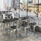 Industrial Style Sintered Stone Dining Table Metallic Base Rectangle and Square Table for Home Clearhalo ' dining_table' 'Dining Tables & Seating' 'Dining Tables' 'furn' 'furn_dining_table' 'Furniture' 'furniture_dining_table' 'Kitchen & Dining Furniture' 'kitchen&dining_furn' 'kitchen' 'kitchen_dining_table' 3864685