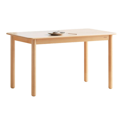 Rectangle Wooden Dining Table Modern Beech Table in Nature with 4 Legs Without Chairs Clearhalo ' dining_table' 'Dining Tables & Seating' 'Dining Tables' 'furn' 'furn_dining_table' 'Furniture' 'furniture_dining_table' 'Kitchen & Dining Furniture' 'kitchen&dining_furn' 'kitchen' 'kitchen_dining_table' 3864695