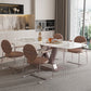 Metal Traditional Luxury Rectangle Table Sintered Stone Table with Pedestal Clearhalo ' dining_table' 'Dining Tables & Seating' 'Dining Tables' 'furn' 'furn_dining_table' 'Furniture' 'furniture_dining_table' 'Kitchen & Dining Furniture' 'kitchen&dining_furn' 'kitchen' 'kitchen_dining_table' 3864712
