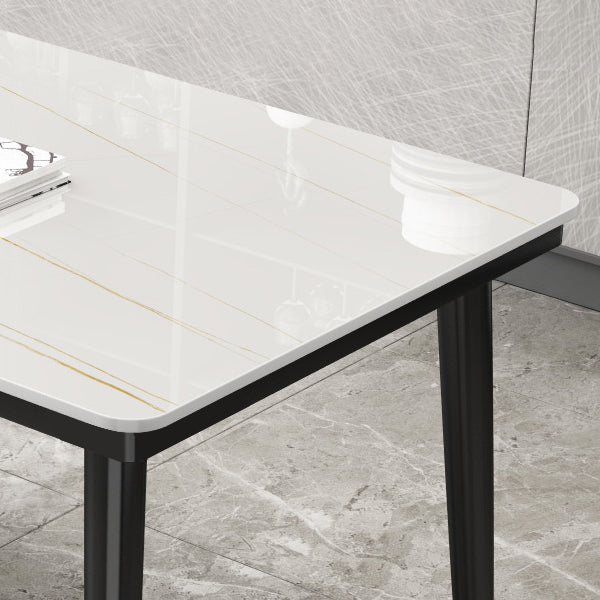 Simple Sintered Stone Top Dining Table Rectangle Shape Standard Dining Table for Kitchen Clearhalo ' dining_table' 'Dining Tables & Seating' 'Dining Tables' 'furn' 'furn_dining_table' 'Furniture' 'furniture_dining_table' 'Kitchen & Dining Furniture' 'kitchen&dining_furn' 'kitchen' 'kitchen_dining_table' 3864728