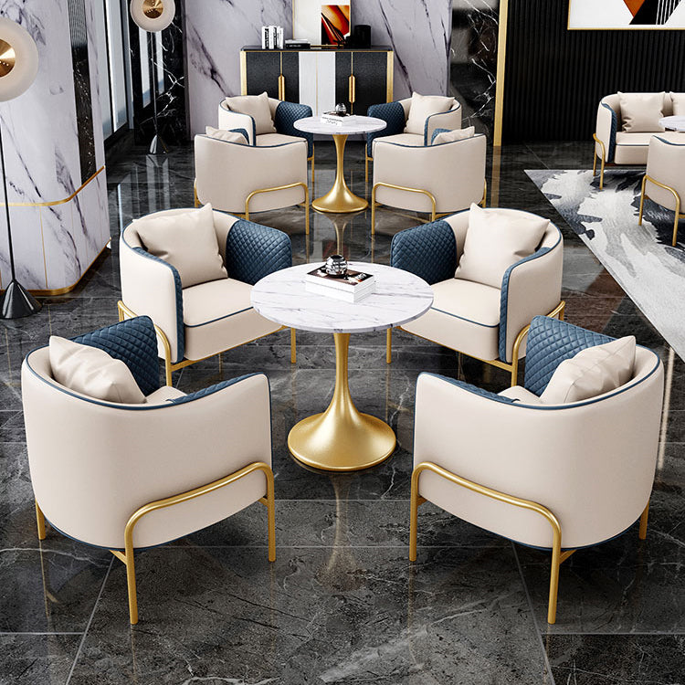 Round Tulip Base Luxury Dining Table White Fixed Table with Sintered Stone Clearhalo ' dining_table' 'Dining Tables & Seating' 'Dining Tables' 'furn' 'furn_dining_table' 'Furniture' 'furniture_dining_table' 'Kitchen & Dining Furniture' 'kitchen&dining_furn' 'kitchen' 'kitchen_dining_table' 3864742