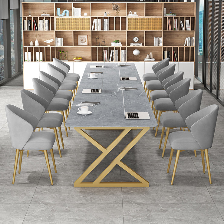 Rectangle Dinette Table Industrial Stone Dinner Room Kitchen Table for Indoor Clearhalo ' dining_table' 'Dining Tables & Seating' 'Dining Tables' 'furn' 'furn_dining_table' 'Furniture' 'furniture_dining_table' 'Kitchen & Dining Furniture' 'kitchen&dining_furn' 'kitchen' 'kitchen_dining_table' 3864746