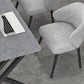 Rectangle Dinette Table Industrial Stone Dinner Room Kitchen Table for Indoor Clearhalo ' dining_table' 'Dining Tables & Seating' 'Dining Tables' 'furn' 'furn_dining_table' 'Furniture' 'furniture_dining_table' 'Kitchen & Dining Furniture' 'kitchen&dining_furn' 'kitchen' 'kitchen_dining_table' 3864752