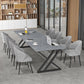 Rectangle Dinette Table Industrial Stone Dinner Room Kitchen Table for Indoor Clearhalo ' dining_table' 'Dining Tables & Seating' 'Dining Tables' 'furn' 'furn_dining_table' 'Furniture' 'furniture_dining_table' 'Kitchen & Dining Furniture' 'kitchen&dining_furn' 'kitchen' 'kitchen_dining_table' 3864759