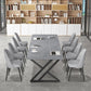 Rectangle Dinette Table Industrial Stone Dinner Room Kitchen Table for Indoor Clearhalo ' dining_table' 'Dining Tables & Seating' 'Dining Tables' 'furn' 'furn_dining_table' 'Furniture' 'furniture_dining_table' 'Kitchen & Dining Furniture' 'kitchen&dining_furn' 'kitchen' 'kitchen_dining_table' 3864761