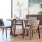 Round Double Pedestal Modern Dining Table Wood Color Fixed Table of Solid Wood Clearhalo ' dining_table' 'Dining Tables & Seating' 'Dining Tables' 'furn' 'furn_dining_table' 'Furniture' 'furniture_dining_table' 'Kitchen & Dining Furniture' 'kitchen&dining_furn' 'kitchen' 'kitchen_dining_table' 3864766