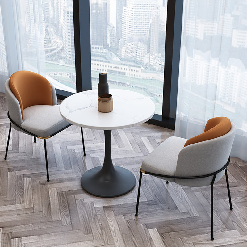 Simple Style Sintered Stone Dining Table Tulip Base Round Table for Home Clearhalo ' dining_table' 'Dining Tables & Seating' 'Dining Tables' 'furn' 'furn_dining_table' 'Furniture' 'furniture_dining_table' 'Kitchen & Dining Furniture' 'kitchen&dining_furn' 'kitchen' 'kitchen_dining_table' 3864792